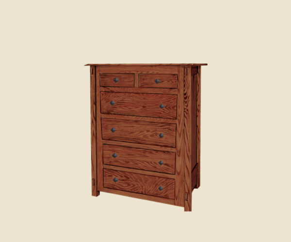 Angled 6 Drawer Chest
