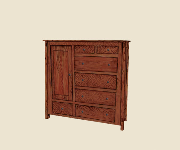 Angled Gentlemen's Chest W/Door