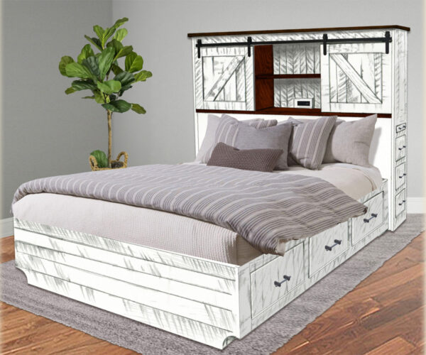 Barn Door Drawer Bed