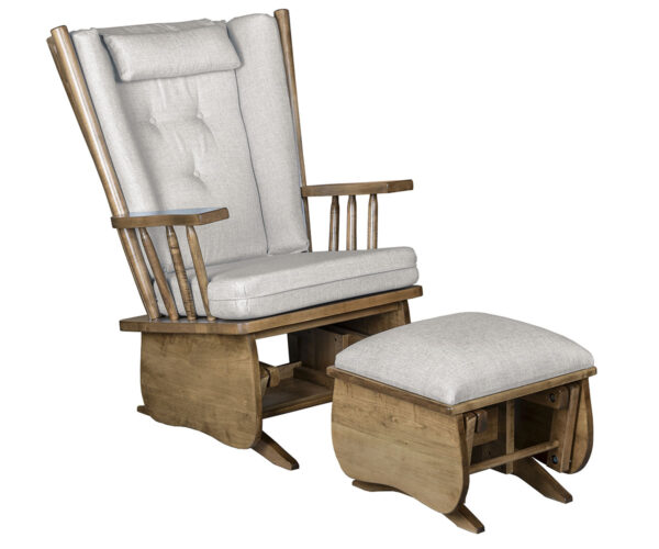 Smooth 4 Post Regular Glider and Ottoman