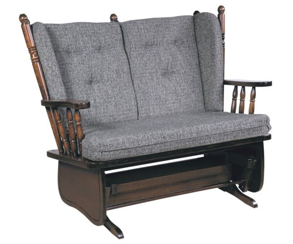 4-Post Low Back Love Seat Glider