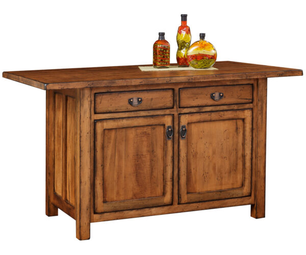 Ancient Mission Island With Butcher Block - 66"W