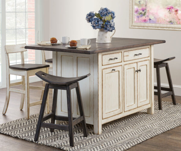 Ancient Mission Island Collection With Rough Sawn Top