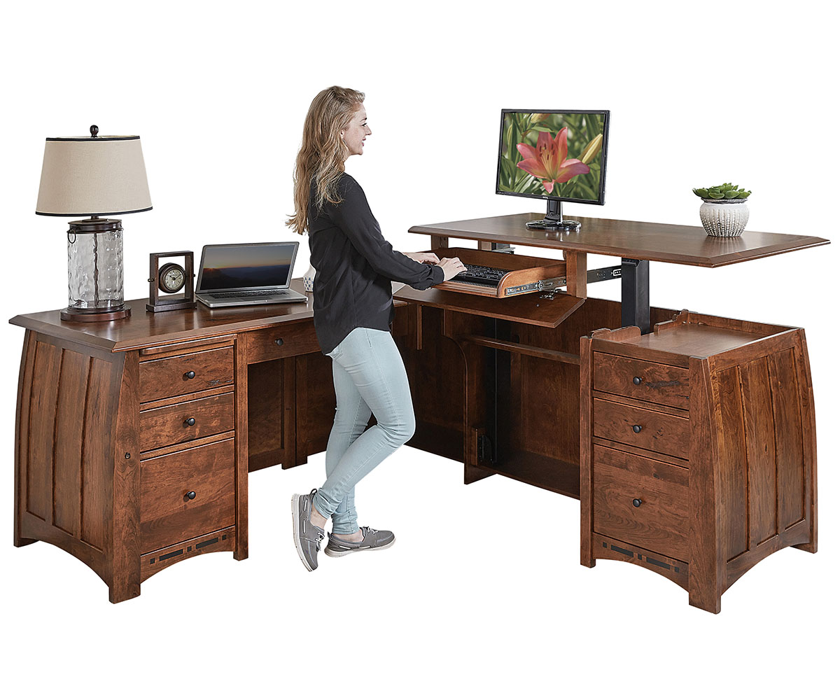 Boulder Creek Sit To Stand L Desk