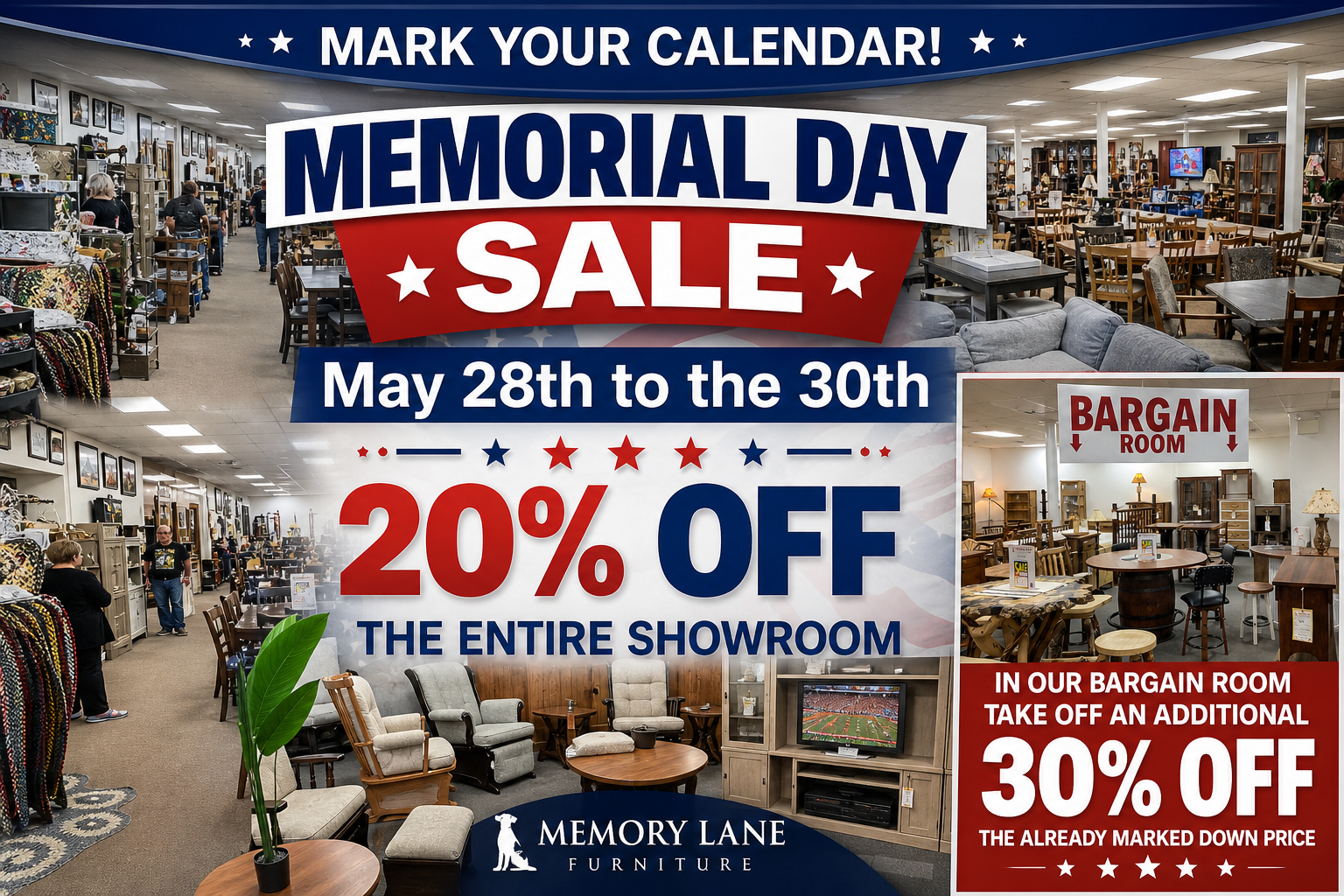 Memorial Day Sale Memory Lane Furniture