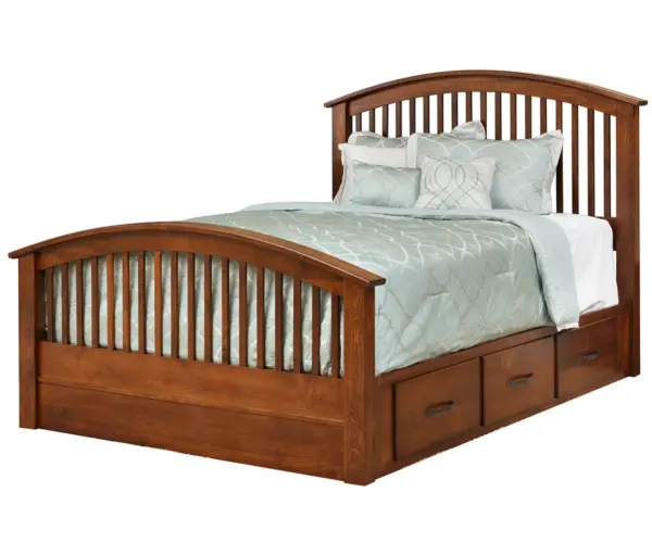 Concord Bed With Storage Rails