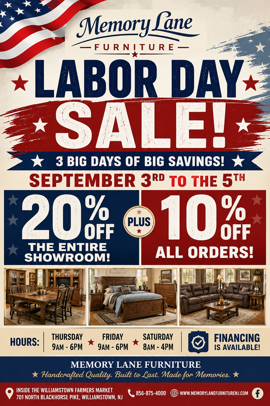 Memorial Day Sale Memory Lane Furniture